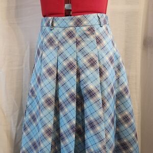 Blue Plaid Women's Skirt